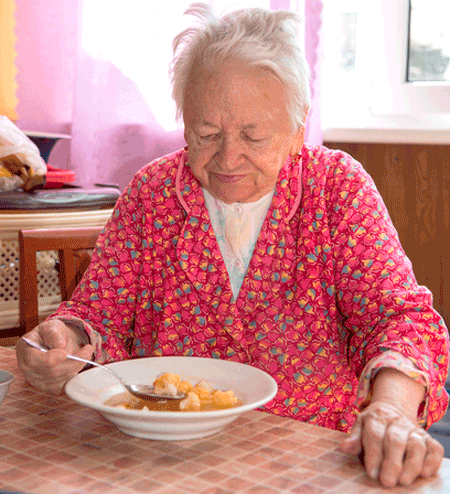 Lonely Person Eating Soup